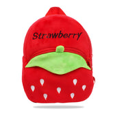 Kindergarten Cute Cartoon Kids School Bag for Boys and Girls (Fabric Strawberry Red)
